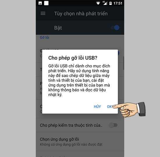 Kích hoạt gỡ rối USB